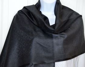 Banaras Silk Woven Paisley Floral Design Stole Wrap