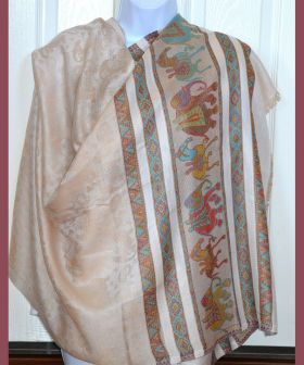 Paisley Pashmina Silk Blend Shawl Wrap