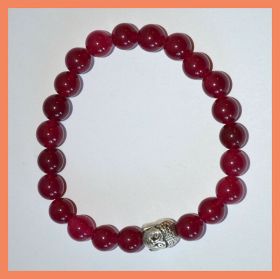 Ruby Buddha Confidence Gemstone Bracelet