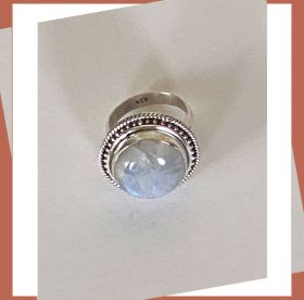 Artisan Created Hand Crafted Moonstone Sterling Silver Ring