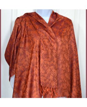 Rayon and Silk Paisley Design Stole Wrap