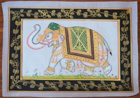 Decorated Elephant Miniature Painting
