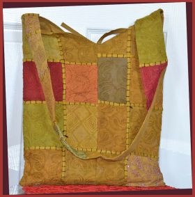 Hand Crafted Vintage Hand Embroidered Patches Sling Bag, Shoulder Bag