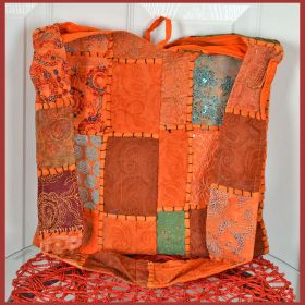 Hand Made from Vintage Hand Embroidered Patches Sling Bag, Shoulder Bag 