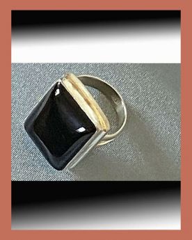 Artisan Created Hand Crafted Natural Black Onyx Sterling Silver