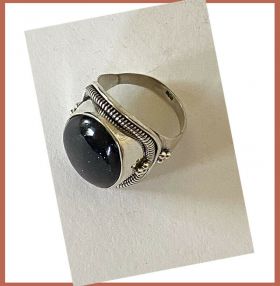 Artisan Created Hand Crafted Natural Black Onyx Sterling Silver