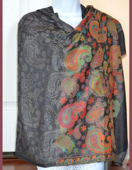 Handwoven Pashmina Paisley Design Shawl Wrap 