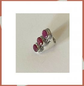 Artisan Created Hand Crafted Natural Ruby Sterling Silver Ring