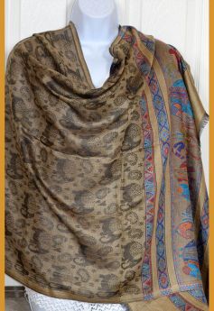 Paisley Pashmina Silk Blend Shawl Wrap