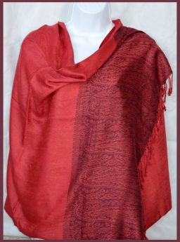 Paisley Pashmina Silk Blend Shawl Wrap