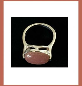 Artisan Created Hand Crafted Natural Rhodonite Sterling Silver Ring
