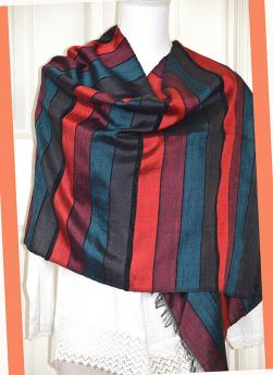 Moroccan silk stole wrap