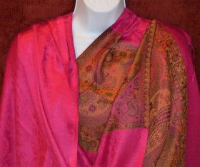 Paisley Pashmina Silk Blend Shawl Wrap