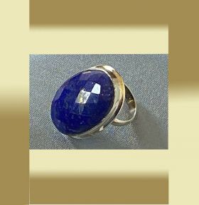 Artisan Created Hand Crafted Lapis Lazuli Sterling Silver Ring