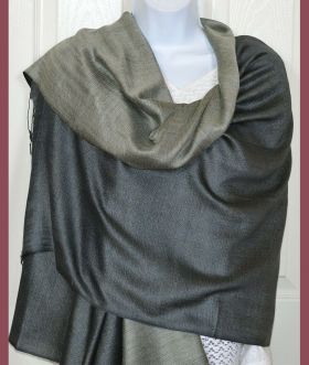 Handwoven Double Sided Silk Shawl Wrap 