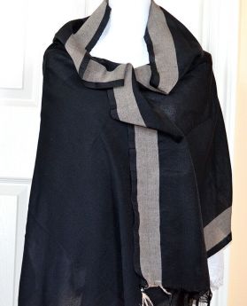 Cotton Silk Solid Wrap Stole