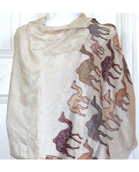 Handwoven Pashmina Cashmere Camel Design Shawl Wrap