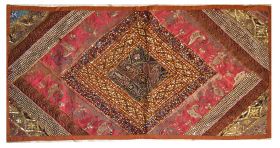 Hand Embroidered Antique Patches Sequin Work Wall Tapestry