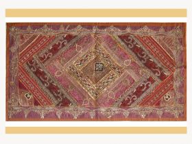 Hand Embroidered Antique Patches Sequin Work Wall Tapestry