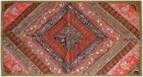 Hand Embroidered Antique Patches Sequin Work Wall Tapestry