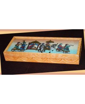 Designer Wood Gemstone Painting Jewelry Box