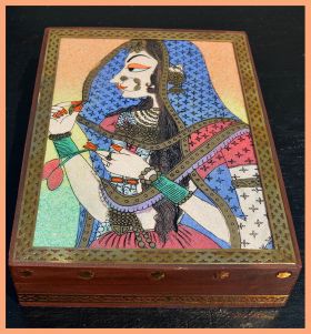 Wood Gemstone Painting Jewelry Box