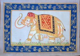 Decorated Elephant Miniature Painting