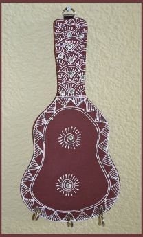 Hand Painted Wood Keychain Wall Holder 