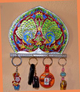 Metal Minakari Wall Mounted Key Organizer