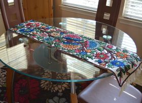 Cotton Ari Chain Stitch Embroidery Runner 