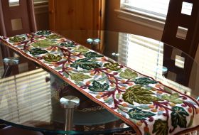 Cotton Ari Chain Stitch Embroidery Handmade Runner 