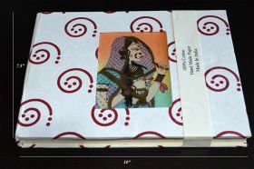 Handmade Recycled Paper Gemstone Painting Cover Journal Diary 