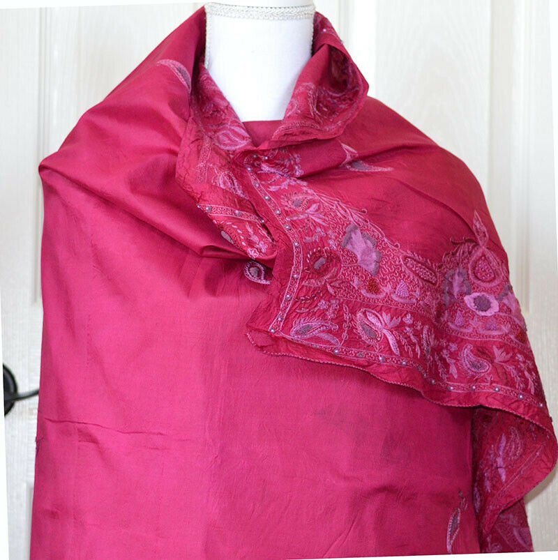 Silk vintage long stole - Image 4