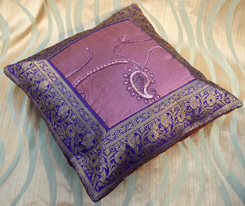 Set of 2 Silk Embroidered Pillow Cover - Image 5