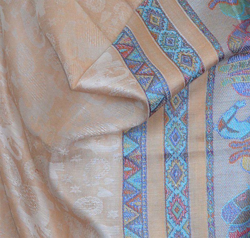 Paisley Pashmina Silk Blend Shawl Wrap - Image 5