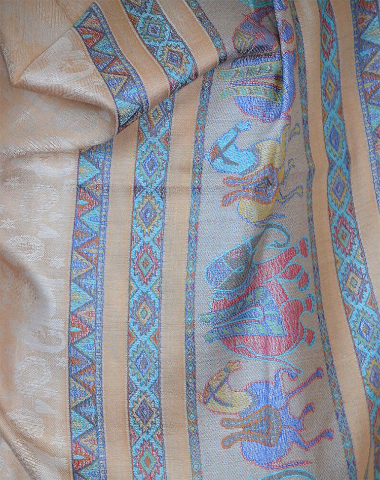 Paisley Pashmina Silk Blend Shawl Wrap - Image 7