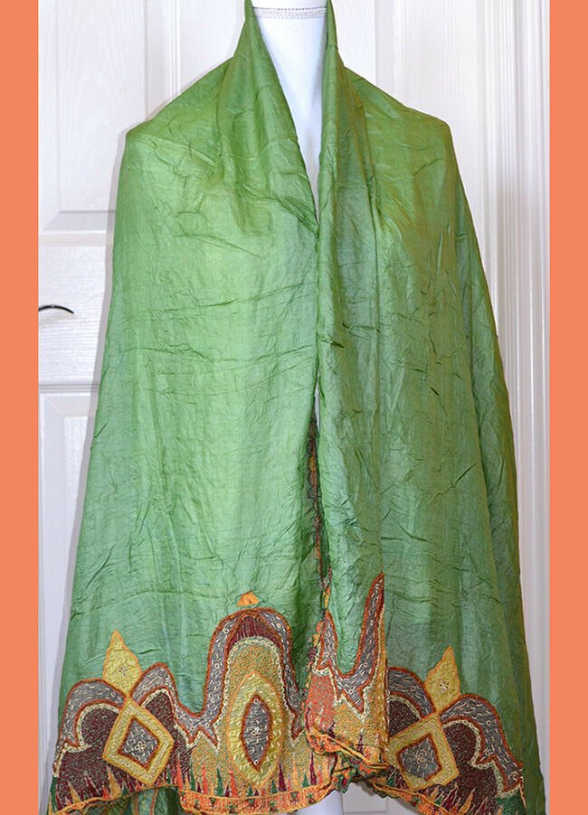Silk vintage long stole - Image 4