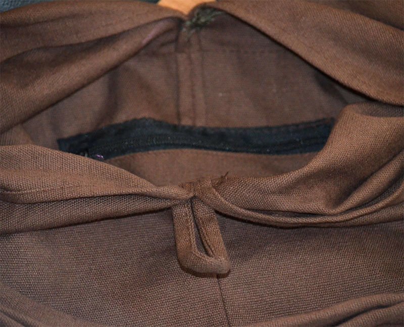 Hand Loom Cotton Shoulder Bag With Brocade Design - Image 5