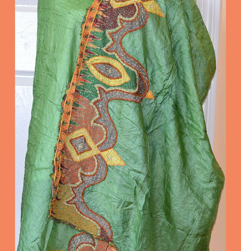 Silk vintage long stole - Image 5