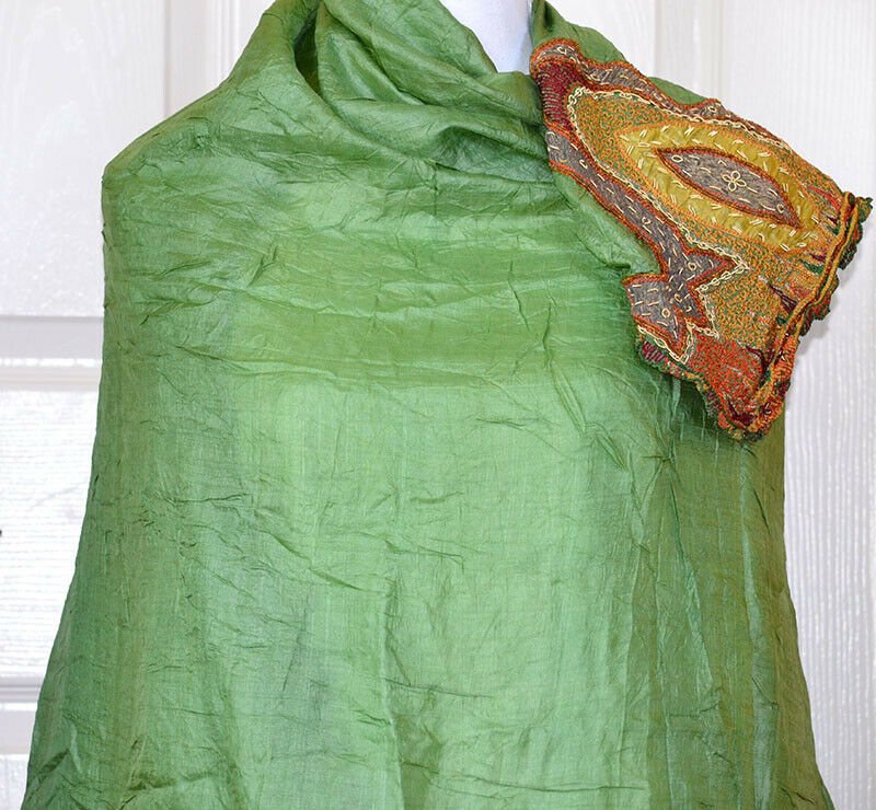 Silk vintage long stole - Image 6