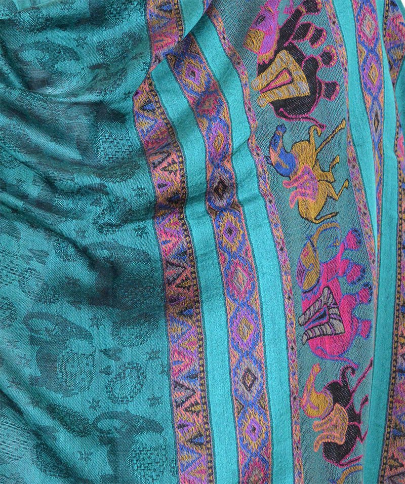 Paisley Pashmina Silk Blend Shawl Wrap - Image 6