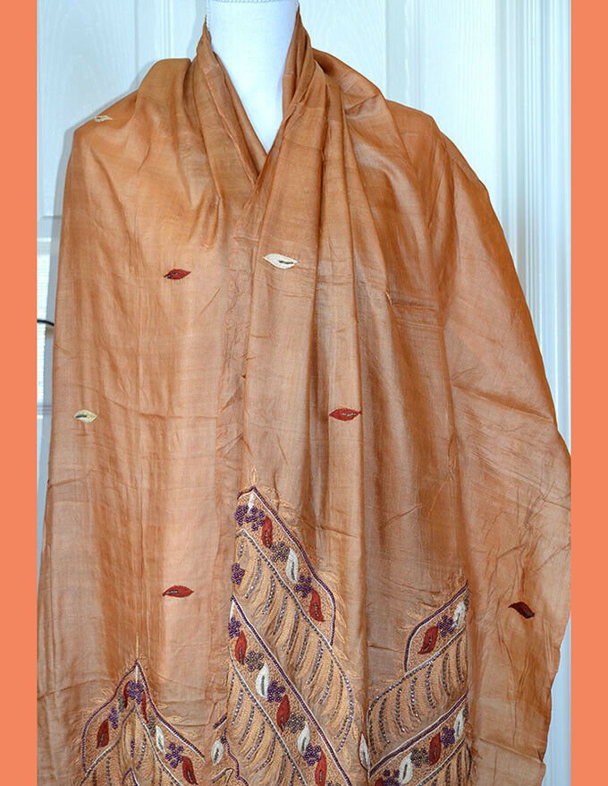 Silk vintage long stole