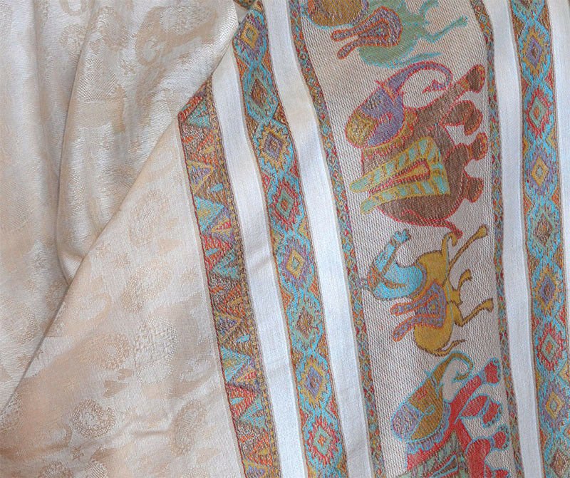Paisley Pashmina Silk Blend Shawl Wrap - Image 7