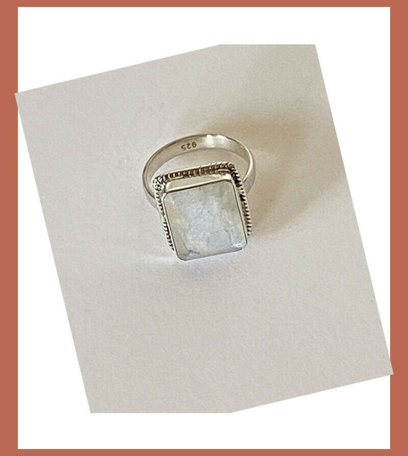 Artisan Created Hand Crafted Moonstone Sterling Silver Ring
