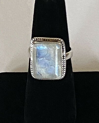 Artisan Created Hand Crafted Moonstone Sterling Silver Ring - Image 4