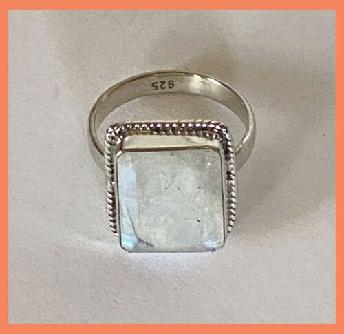 Artisan Created Hand Crafted Moonstone Sterling Silver Ring - Image 3