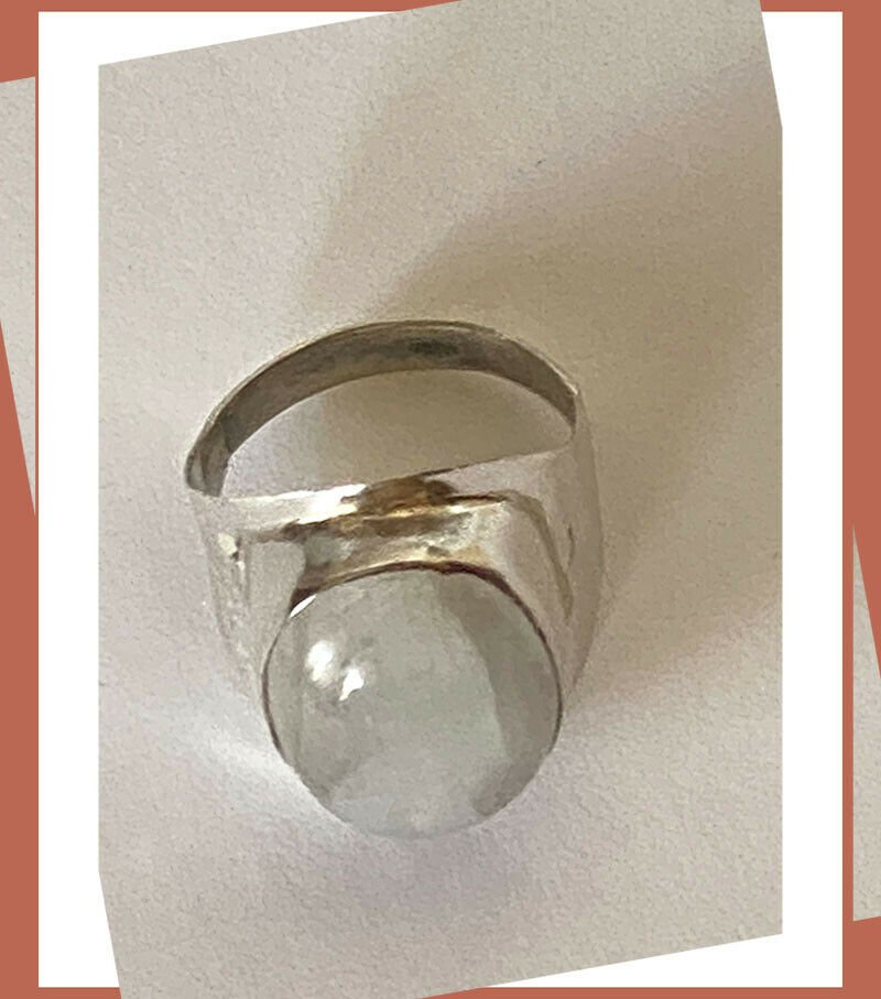 Artisan Created Hand Crafted Moonstone Sterling Silver Ring