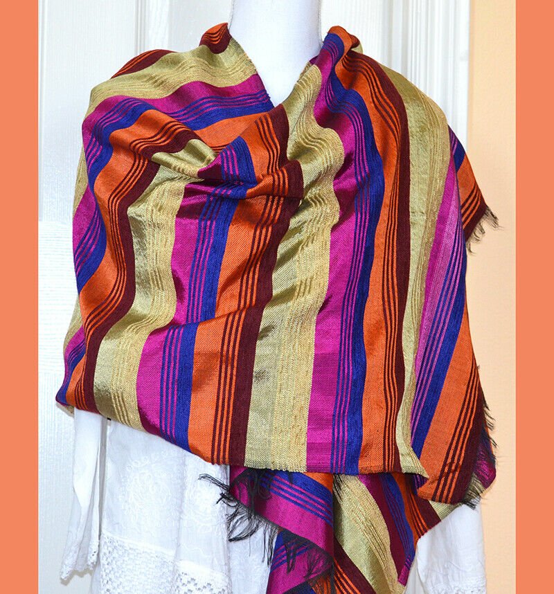 Moroccan silk stole wrap