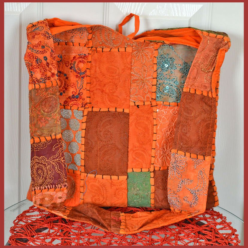 Hand Made from Vintage Hand Embroidered Patches Sling Bag, Shoulder Bag