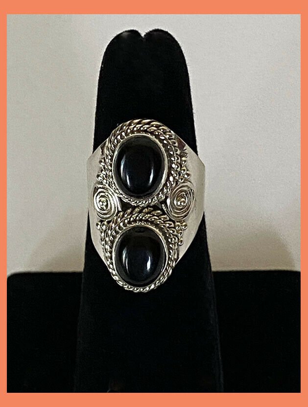 Artisan Created Hand Crafted Natural Black Onyx Sterling Silver - Image 7